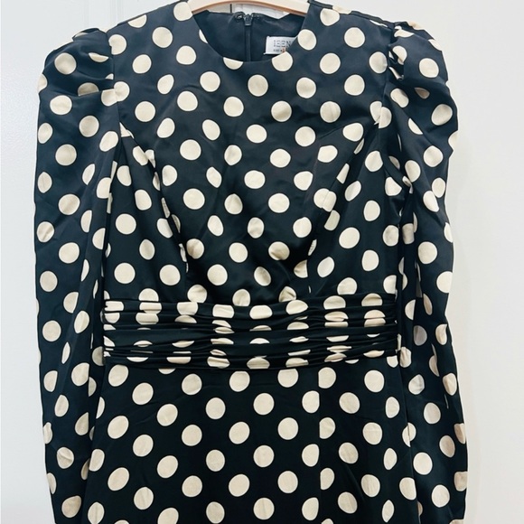 Mac Duggal 26572 Long Sleeve Polka Dot Formal Dress - Picture 6 of 8